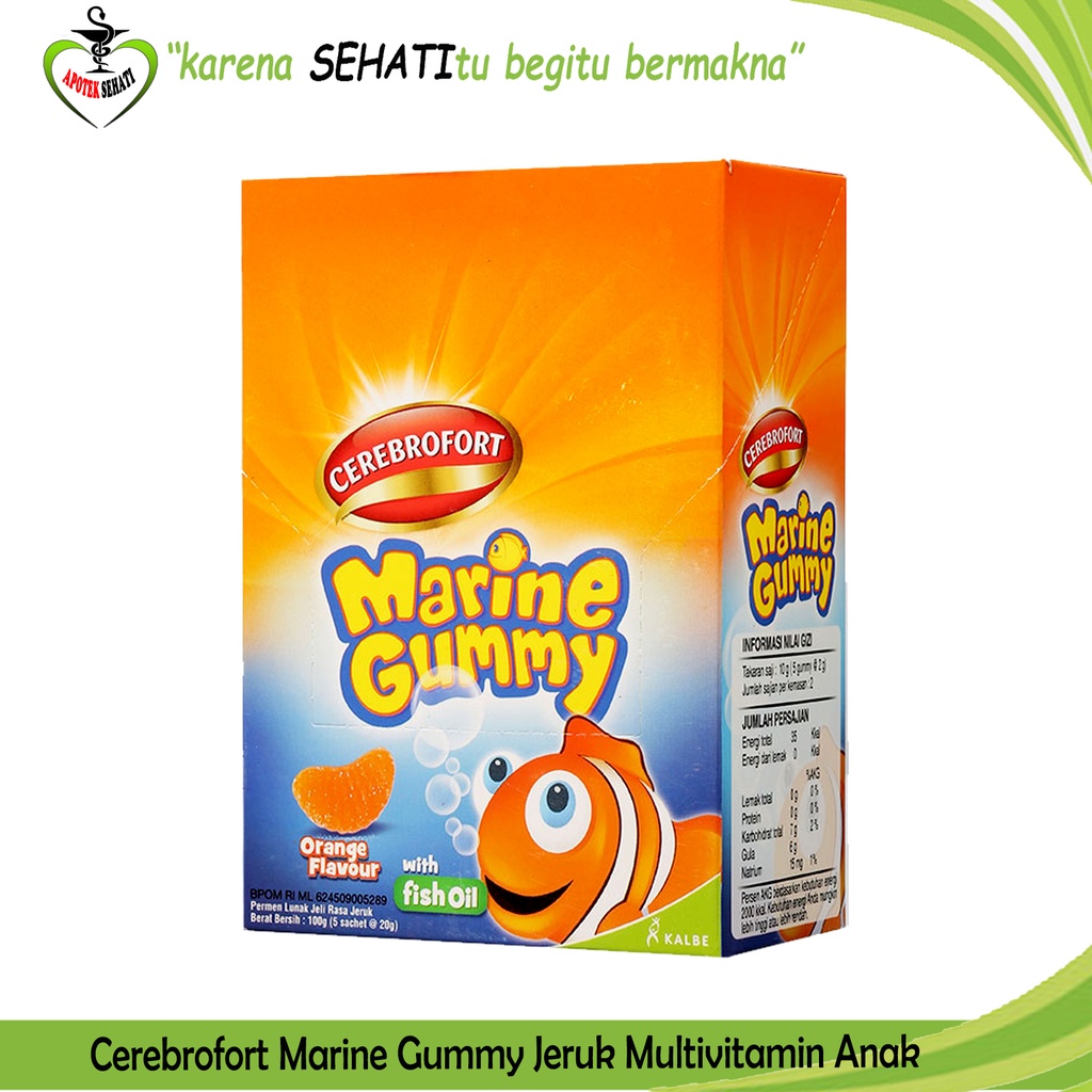 Cerebrofort Marine Gummy Multivitamin Anak Perkembangan Otak