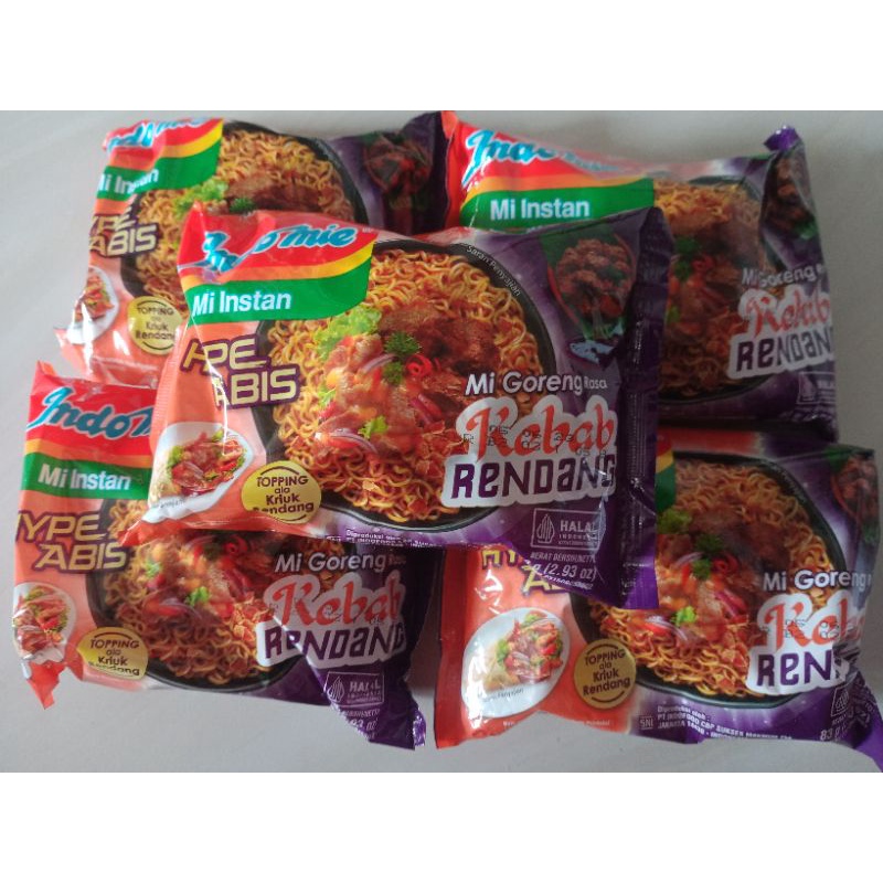 

mi indomie mi goreng baru rasa kebab rendang 83 g