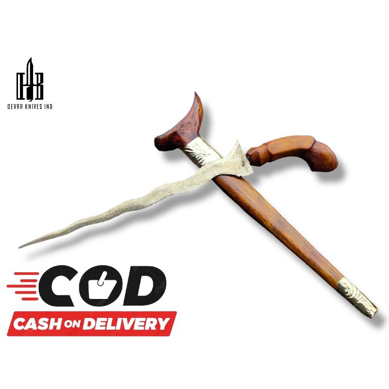 Bisa COD Keris Kuningan Rajah Klasik