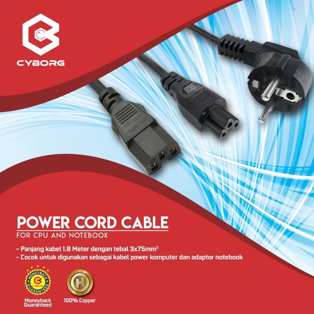 CABLE POWER PC CYBORG 1,8M bagus