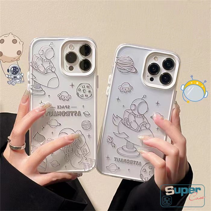 Casing Softcase Realme C35 C33 C25 C15 C12 C3 C25Y C11 5i 6i C30 C20 C21 C25s C21Y C20A 5 5S Motif NASA 3-in-1 Shockproof