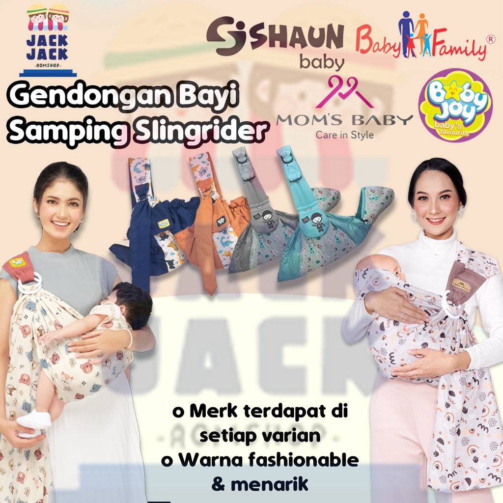 BABY JOY MOMS BABY OMILAND BABY FAMILY Gendongan Bayi Samping | BABY JOY MOMS BABY OMILAND BABY FAMILY Gendongan Bayi Newborn Slingrider