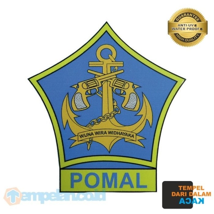 STIKER POLISI MILITER TNI AL (TEMPEL DALAM KACA)