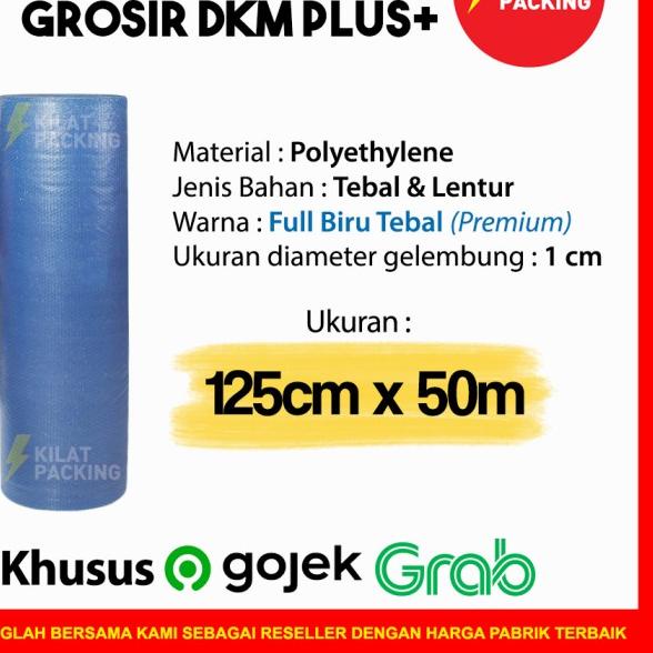 

PLASTIK BUBBLE / BUBBLE WRAP 125CM X 50M DKM+ PREMIUM MURAH - HITAM TEBAL