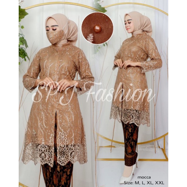 Set Kebaya Tunik Busui / Tunik Brokat / Kebaya Modern / Kebaya tile / Kebaya Favorite / Batik Couple/set kebya pesta set kebaya kondangan set kebaya pesta/tunik busui/tunik modern