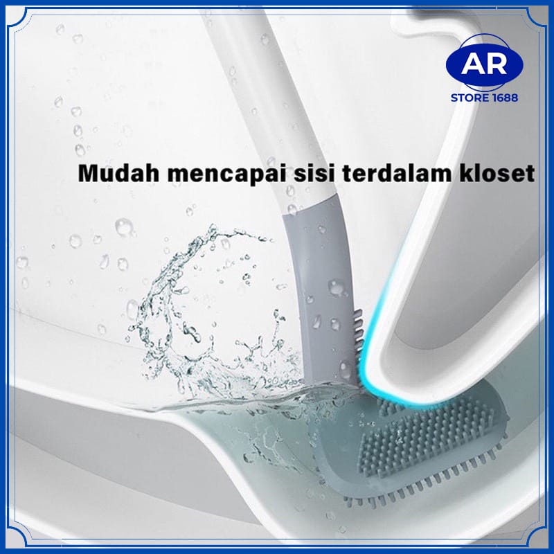 AR-Brush Toilet Golf Silicone / Sikat WC Silikon / Sikat Closet / Sikat Toilet