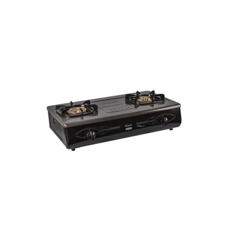 Kompor Gas RINNAI 2 Tungku Kaca Masak Hitam RI-712 GA(B) Api Lilin Turbo Hitam//Misteri box!!!-3