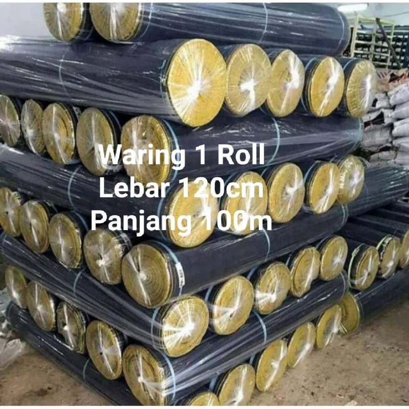Waring Hitam Pagar Tanaman 1Roll 100m Lebar 120Cm || Waring Ikan Murah