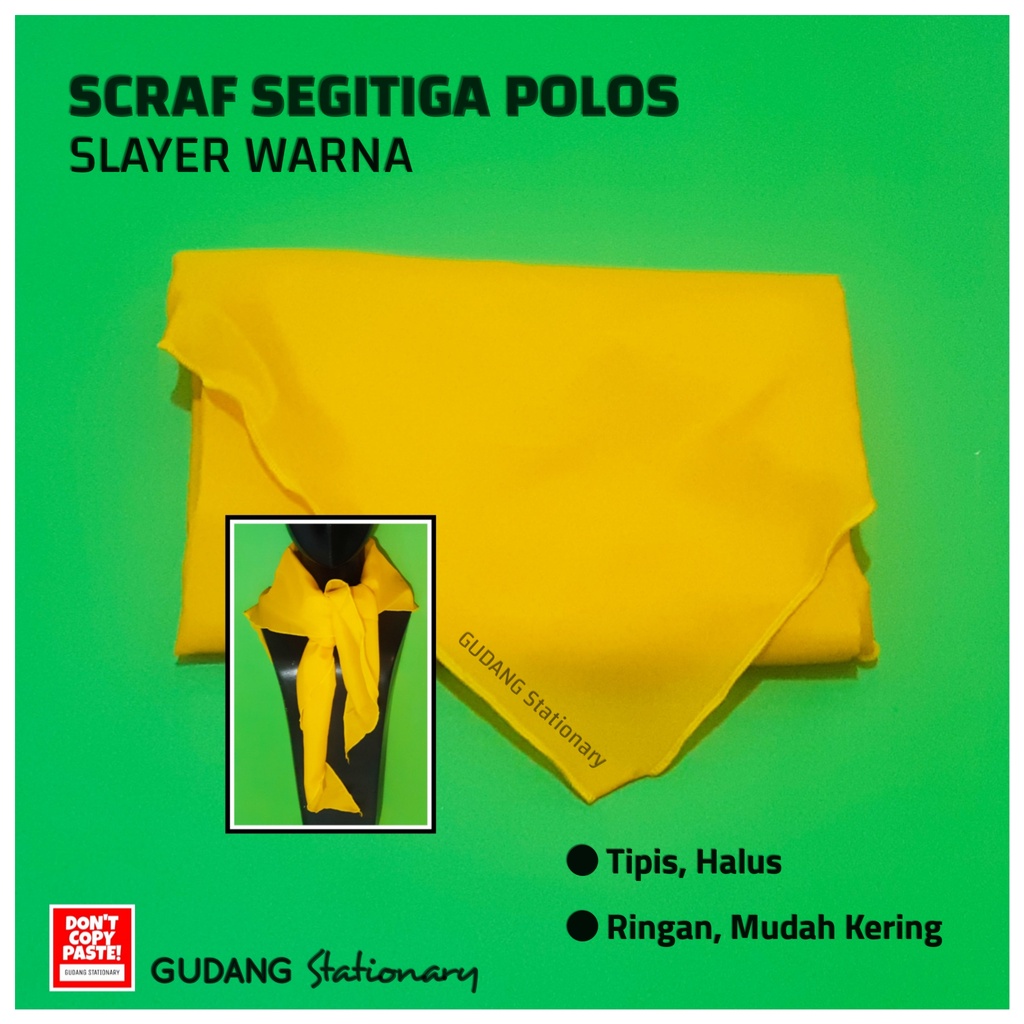 Scraf Segitiga Warna Polos