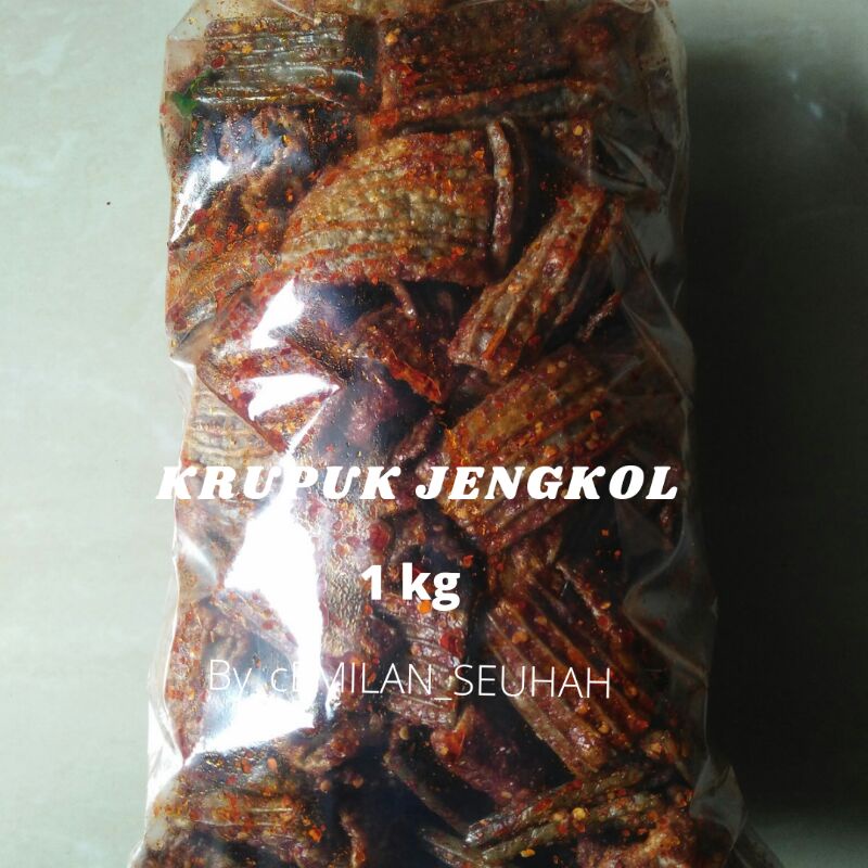 Kerupuk jengkol Pedas Bantat daun jeruk isi 1 Kg