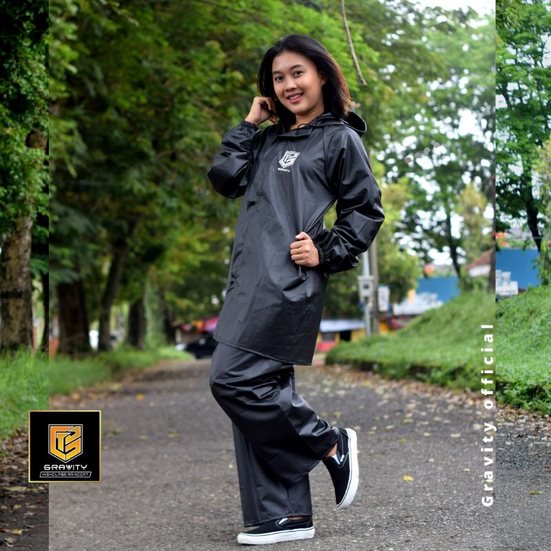 RAINCOAT!!! JAS HUJAN KARET TERBAIK ANTI REMBES BY GRAVITY untuk pria dan wanita, jumbo L XL DAN XXL, AXIO, WARNA HITAM,HIJAU,BIRU,CREAM,MERAH