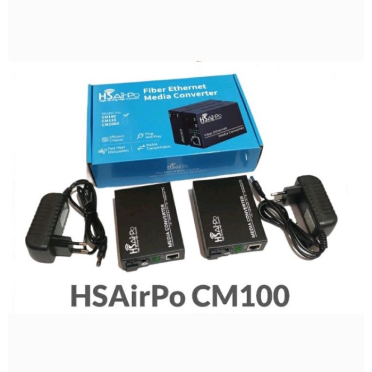 HSAirPo CM100 1 Fo 1 Lan Media Converter Fiber Optik 1Fo 1Lan HS AirPo CM100 N1