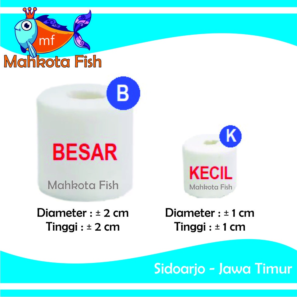 Bio Ring KECIL (1 Kantong / 50 Biji) | Bioring Keramnik | Media Filter Aquarium Aquascape | Media Filter Kolam Ikan