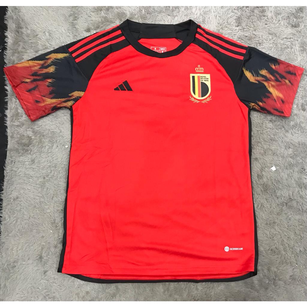 Jersey bola belgia home piala dunia 2022 - 2023 grade ori import