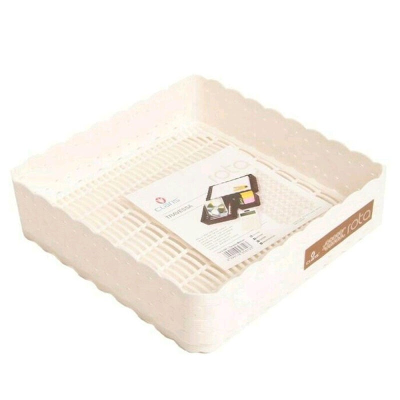 CLARIS 0561 TRAVESSA MEDIUM TRAY ROTA KERANJANG ANYAMAN NAMPAN ROTAN PLASTIK