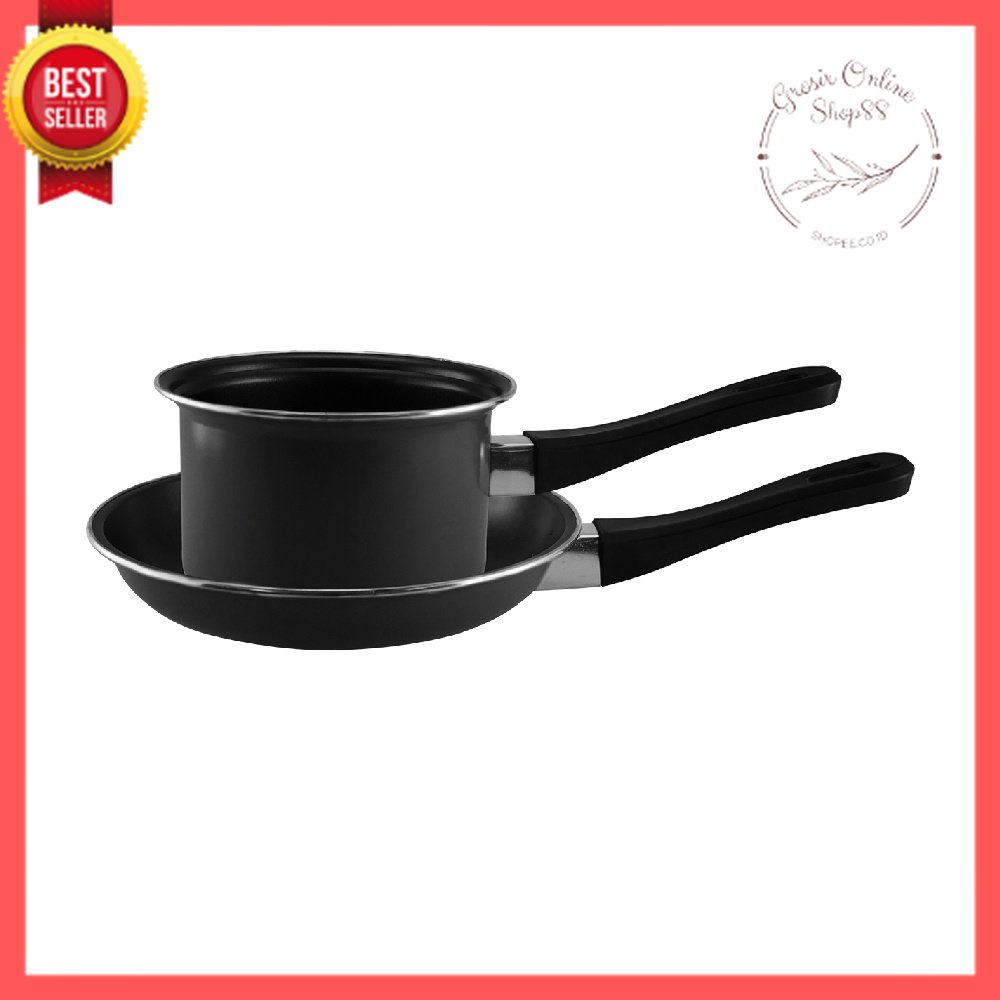 GOS - D308- Satu SET Panci dan Teflon Murah / Set Milk Pan 14cm + Fry Pan 20cm