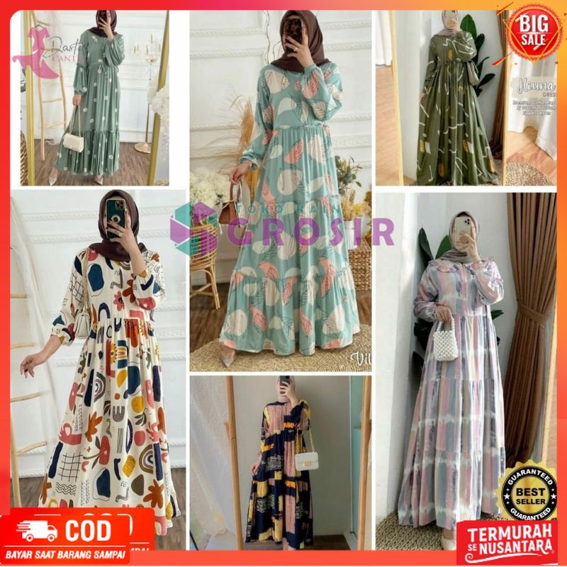 GAMIS MOTIF JUMBO//GAMIS REMPEL SUSUN BUSUI RAYON PREMIUM fashion wanita