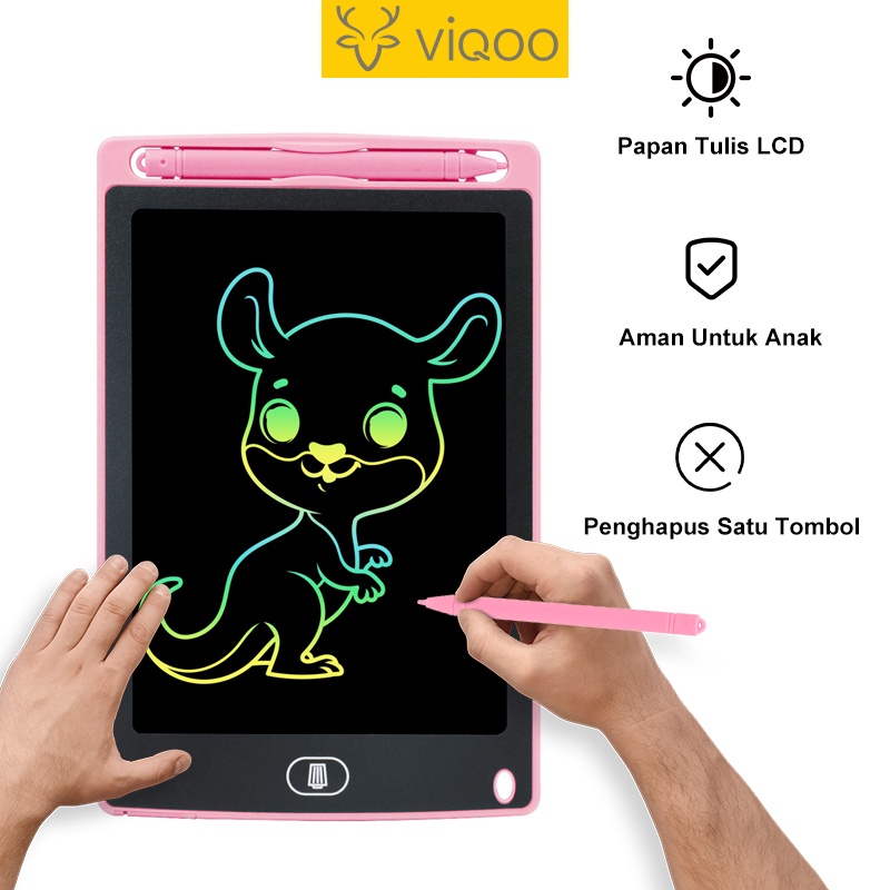 【COD】Viqoo LCD Drawing Writing Tablet 8.5 Inch Digital Drawing Electronic Handwriting Pad Message Graphics Board sketch board-B2