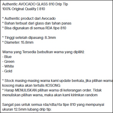 Autentik AV0CAD0 Glass 810 Drip Tipx | driptipx