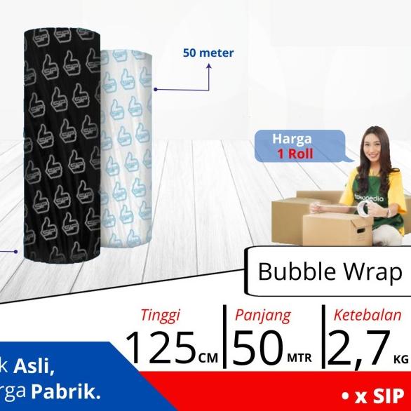 

Plastik Wrap Bubble Wrap 2.7 KG Buble wrap Bubblewrap Hitam Putih - Putih