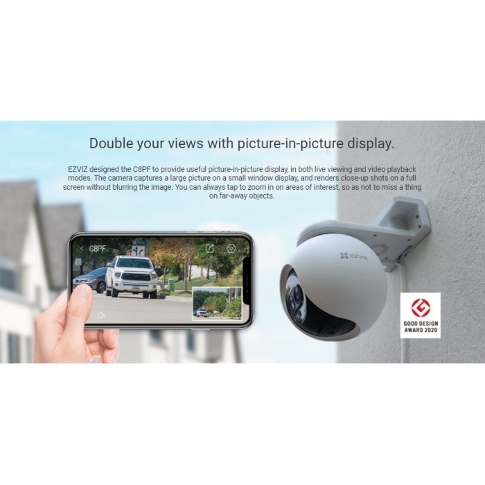 Ezviz C8PF Dual-Lens 4 x Zoom Pan &amp; Tilt Wi-Fi Zoom Ip Camera