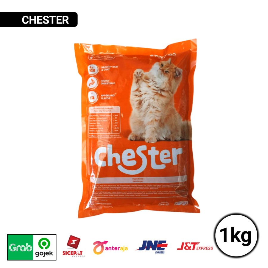 Chester Cat Food Tuna All Stage paket 3kg Repack - Makanan Kucing Mirip Bolt