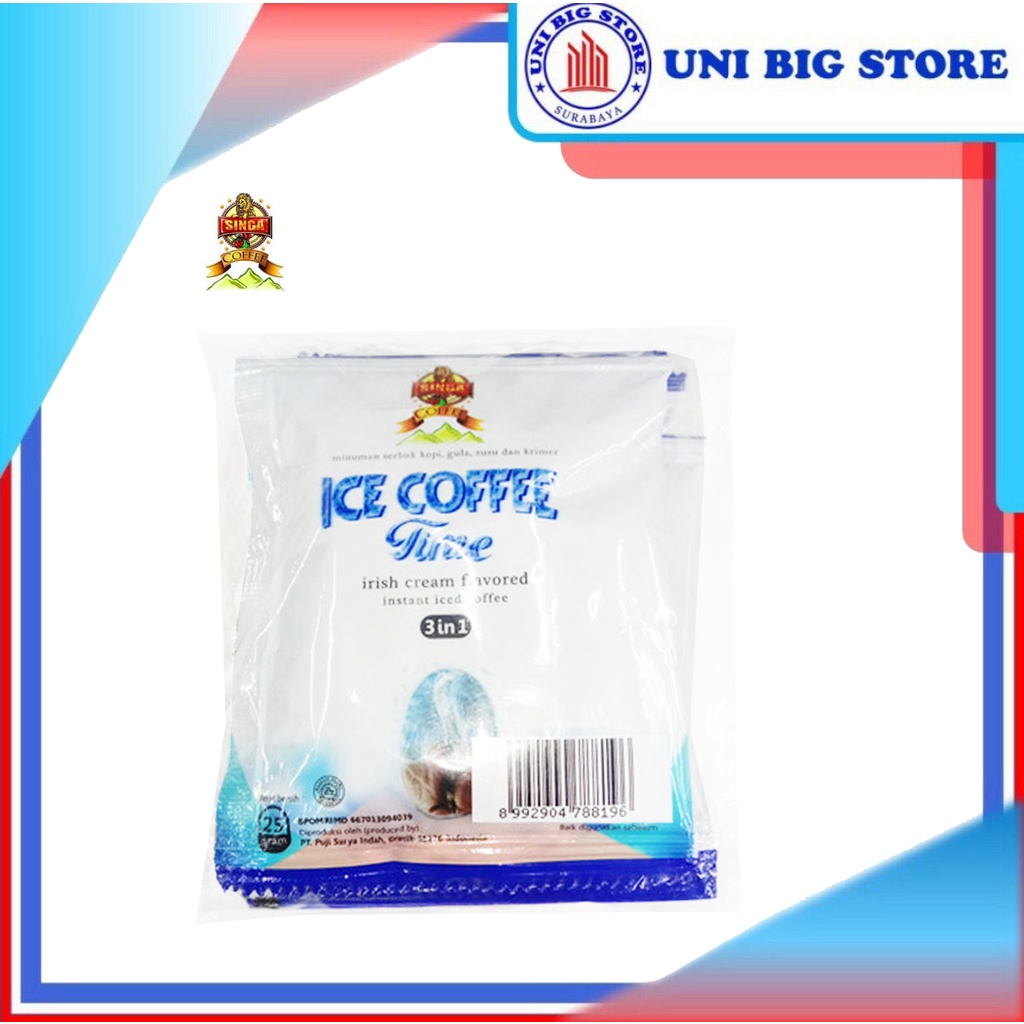 

Kopi Singa Ice Coffee Time Freeze 3 in 1 25 gr x 5 Sachet Irish Cream