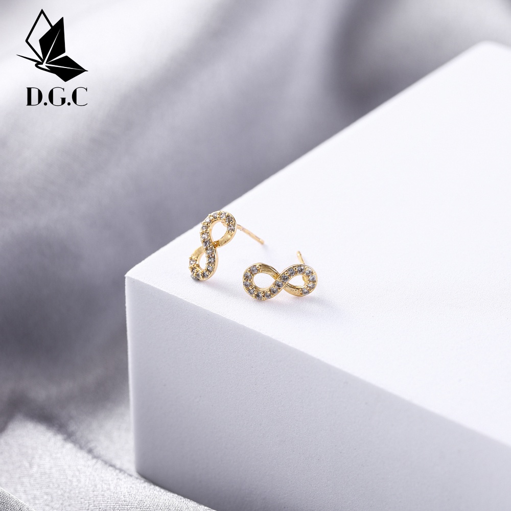 D.G.C✨Anting Titanium Wanita Anti Karat Lapis Emas Berlian Aksesoris Korea Import Perhiasan Murah D263