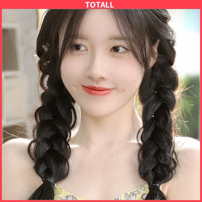 COD Wig Rambut Palsu Synthetic Braids Colorful Korea Fashion Gaya Untuk Wanita-Totall