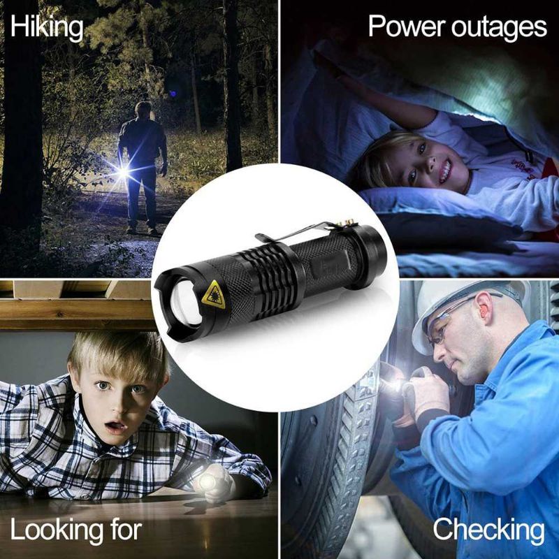 Shustar Senter LED Mini Flashlight USB Rechargerable XPE + COB - S-002