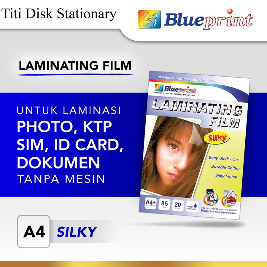 

Kertas Laminating / Laminating Silky Photo Paper Film BLUEPRINT A4