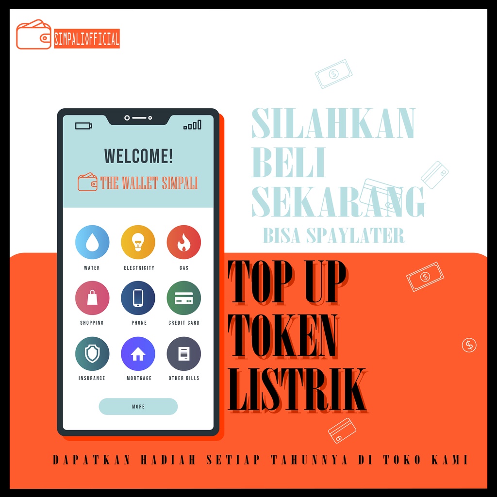 JUAL TOP UP BELI ISI INJEK PULSA TOKEN LISTRIK APA AJA BISA BAYAR NANTI PLN 50 200 100 20 50