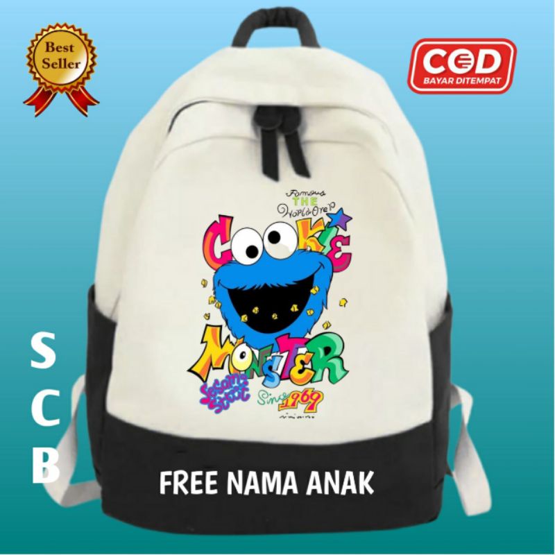 Tas anak sekolah Cookie Monster