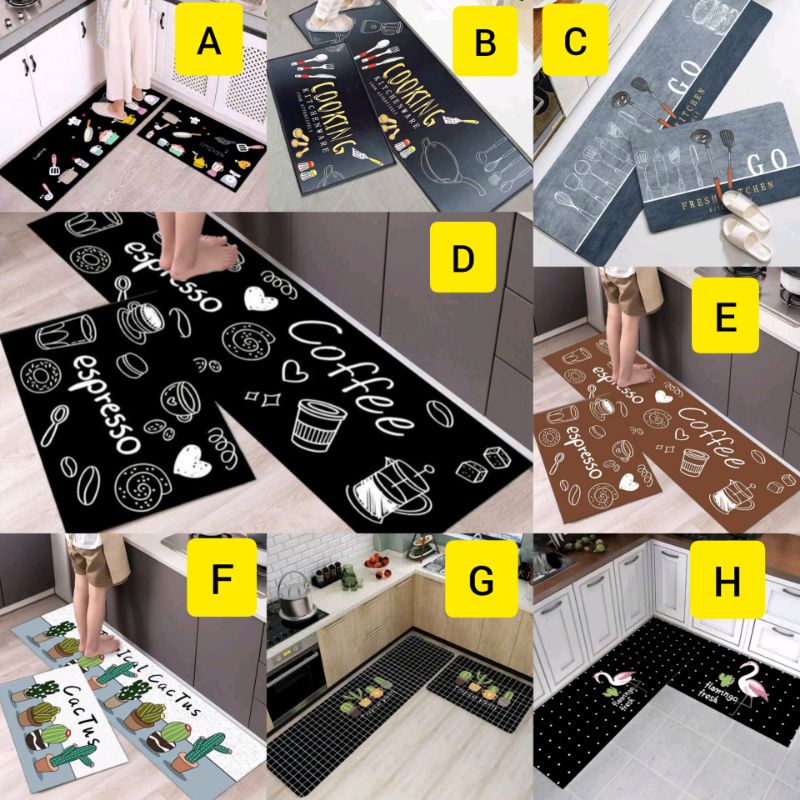 Keset Dapur Polyester ANTI SLIP 2in1
