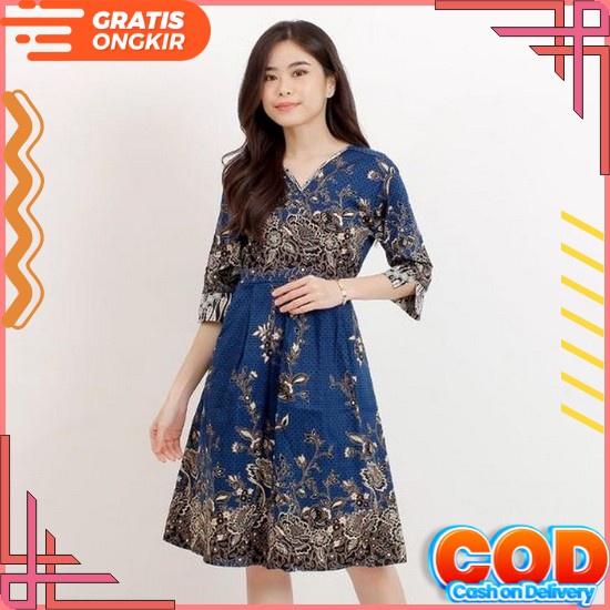 Baju Batik Wanita Modern Dress Batik Kode D 2851 By Evira Batik Original Dres Batik Modern Baju Pest