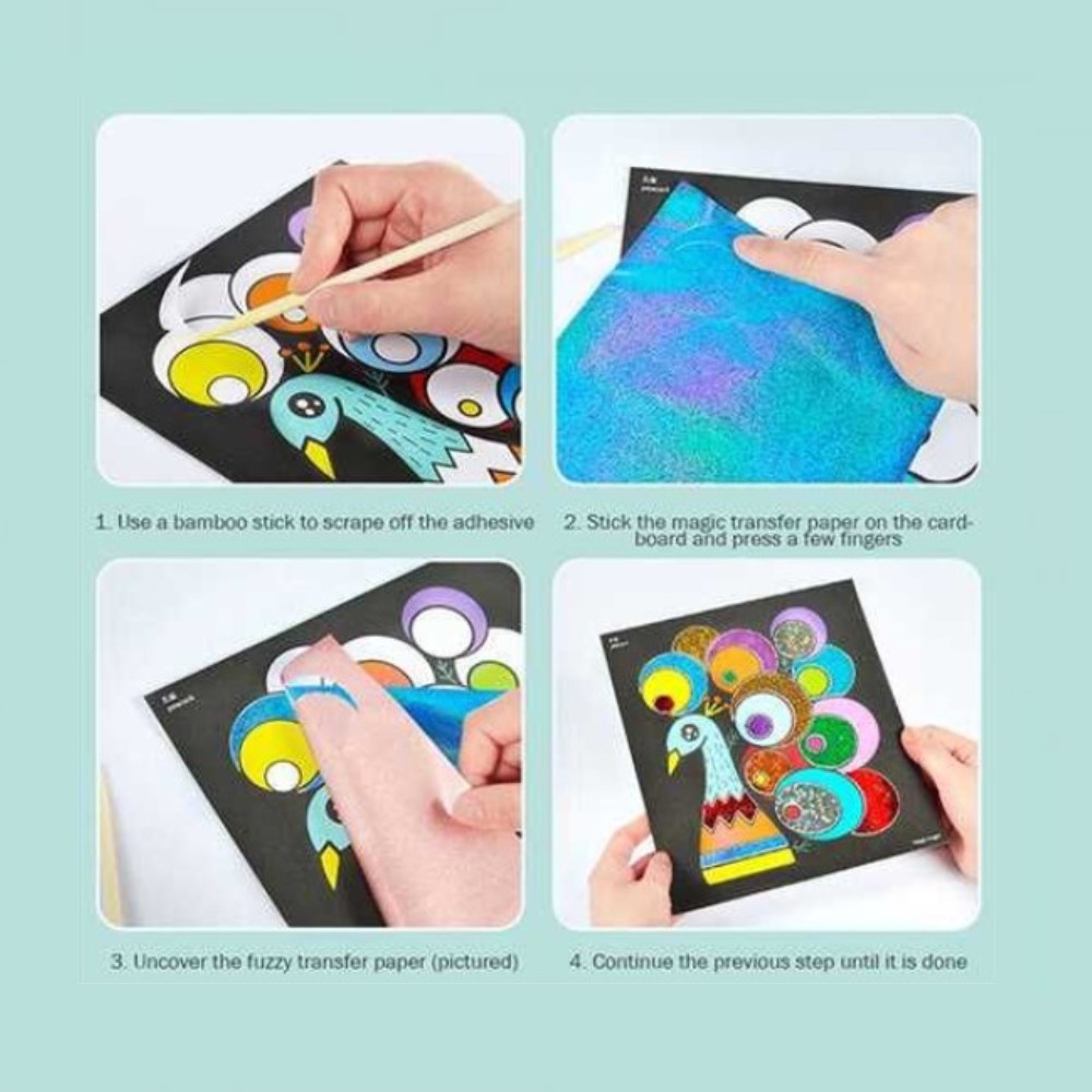 Mainan Edukasi Anak DIY MAGIC STICKER PAINTING Aktivitas Kreatif Bayi