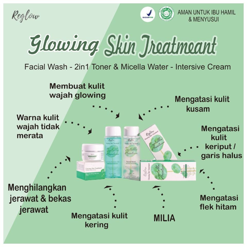 Paket Reglow Skincare Glowing Whitening Reglow Original BPOM Reglow Skincare Glowing Paket Perawatan Kecantikan Pencerah Kulit Wajah Anti Agig Penghilang Flek Hitam Pada Wajah Reglow Beauty Skin Treatment Skincare Kulit Wajah Free Tas