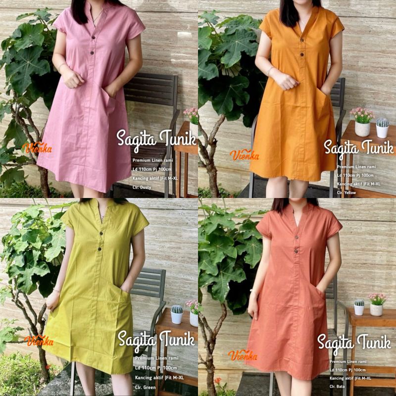 SAGITA TUNIK/TUNIK LINEN JUMBO