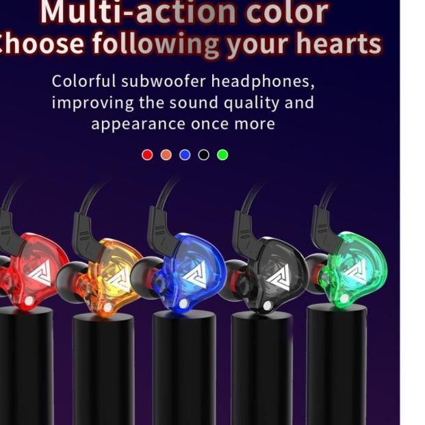 QKZ AK6 Sport Earphone with Mic - Colorful