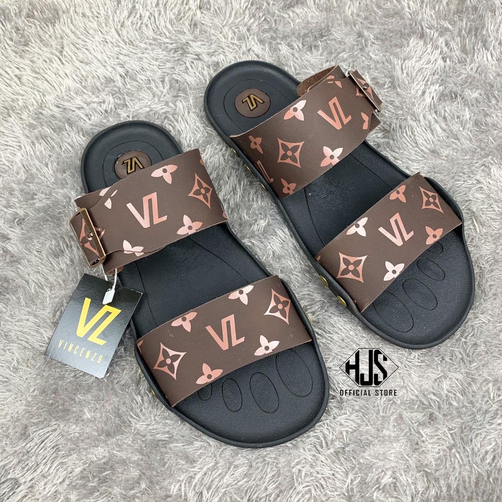 Sandal Terbaru VINCENZO Sandal Strap Pria Kulit VINCENZO Original Pria Slide Import Sandal Kulit Pria