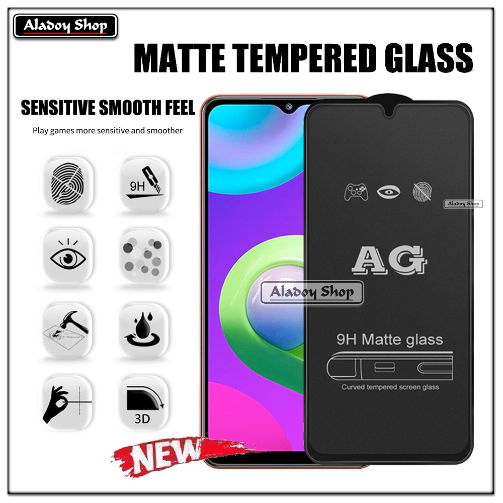 Samsung A02/M02 PAKET 2IN1 Tempered Glass Matte Anti Glare Full Layar dan Tempered Glass Kamera