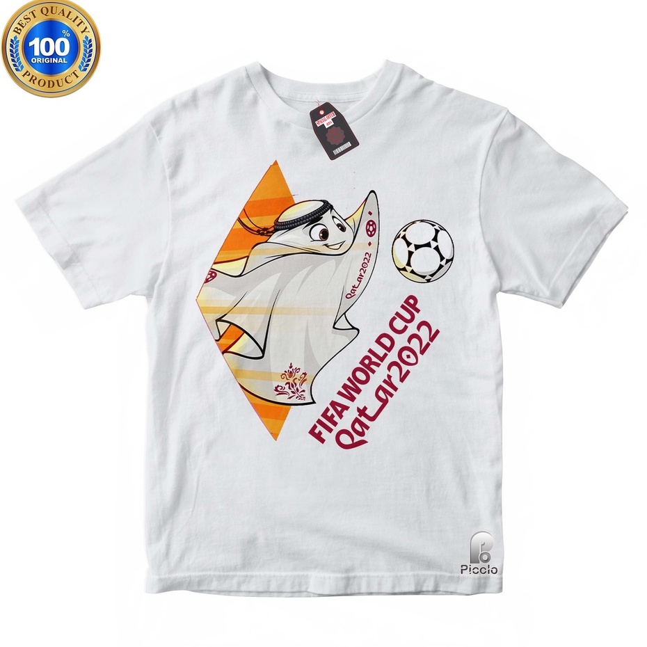 BAJU ANAK KAOS ATASAN ANAK MASKOT PIALA DUNIA 2022 BAHAN COTTUN