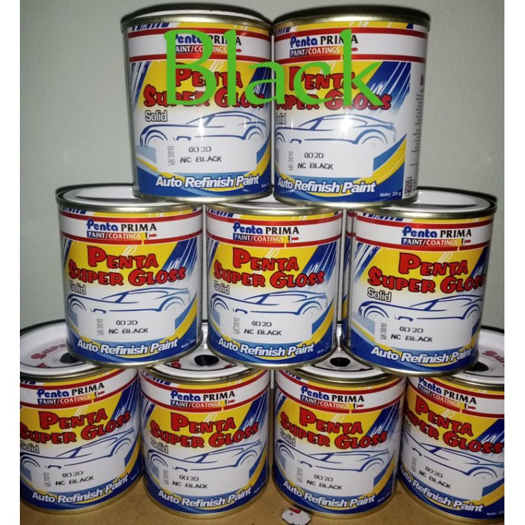 Cat Penta Black Hitam / Penta Super Gloss Hitam Kilap / Cat Motor / Cat Mobil Isi 200g Original