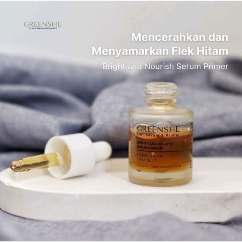 GREENSHE SERUM BRIGHT - SERUM GREENSHE - SERUM BRIGHT & NOURISH SERUM PRIMER