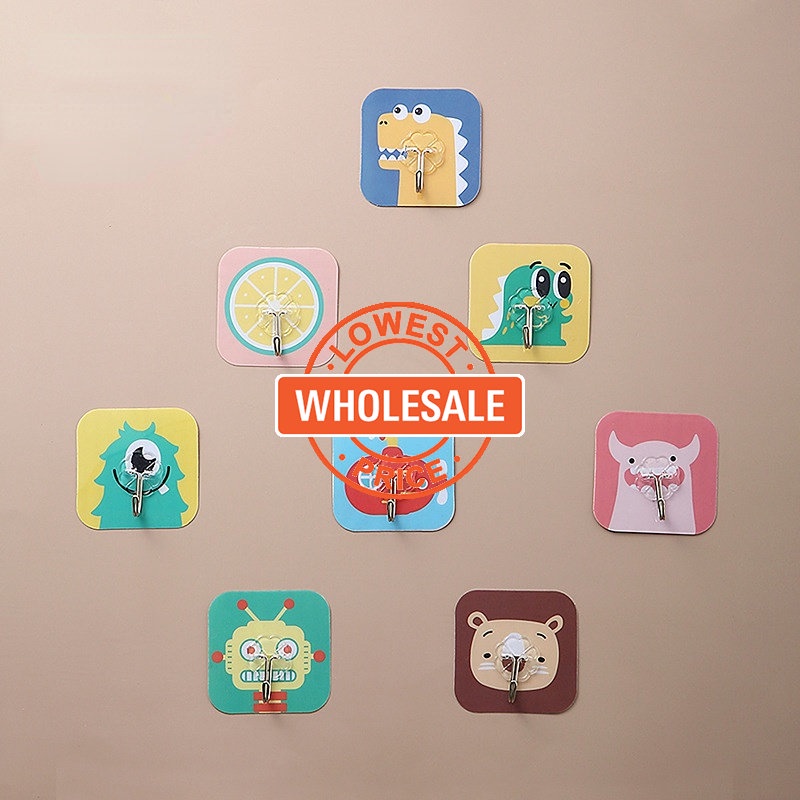 Kait Gantungan Handuk / Kunci / Topi Motif Kartun Anti Air Untuk Kamar Mandi