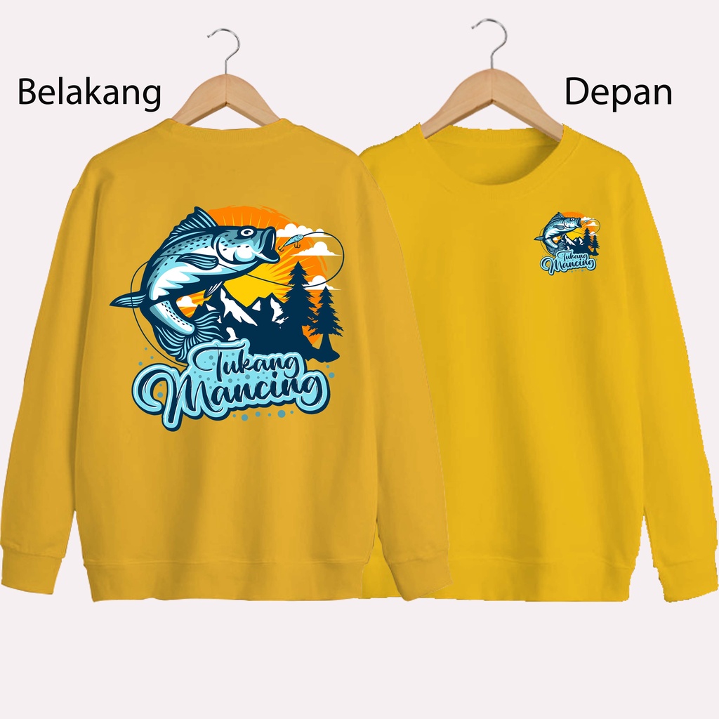 SWEATER UNISEX DB TUKANG PANCING PRIA DAN WANITA  SWEATER JUMBO