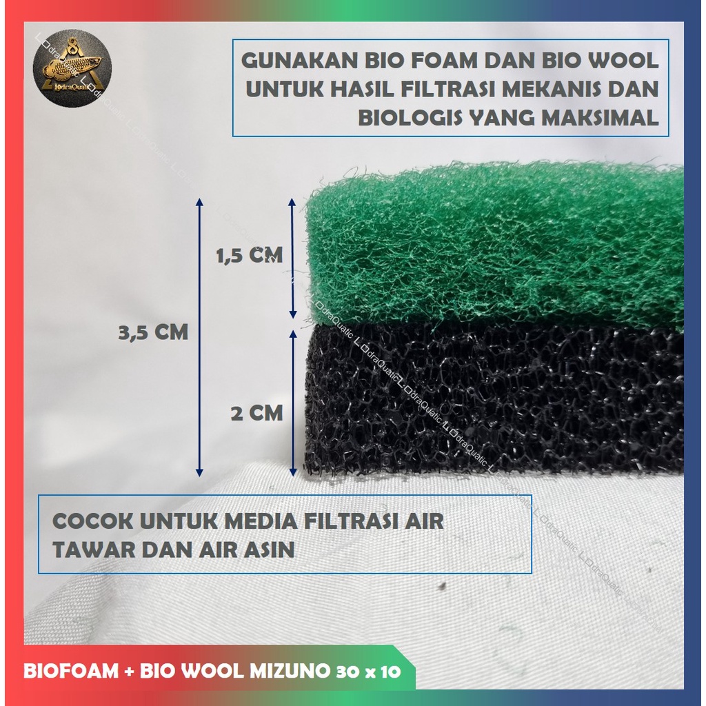 MIZUNO BIO FOAM + GREEN WOOL 30CM X 10CM FILTER AQUARIUM KAPAS BIO FOAM KAPAS HIJAU GREEN COARSE WOOL BUSA FILTER AQUARIUM MEDIA FILTRASI AQUARIUM KAPAS 2 LAPIS AQURIUM POMPA AQUARIUM LAMPU AQUARIUM AERATOR AQUARIUM IKAN HIAS CHANNA CUPANG