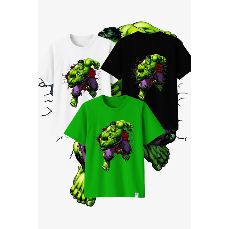 Kaos Hulk | Kaos Avenger | Cotton 30's Extra Soft | Bayi, Anak, Remaja & Dewasa