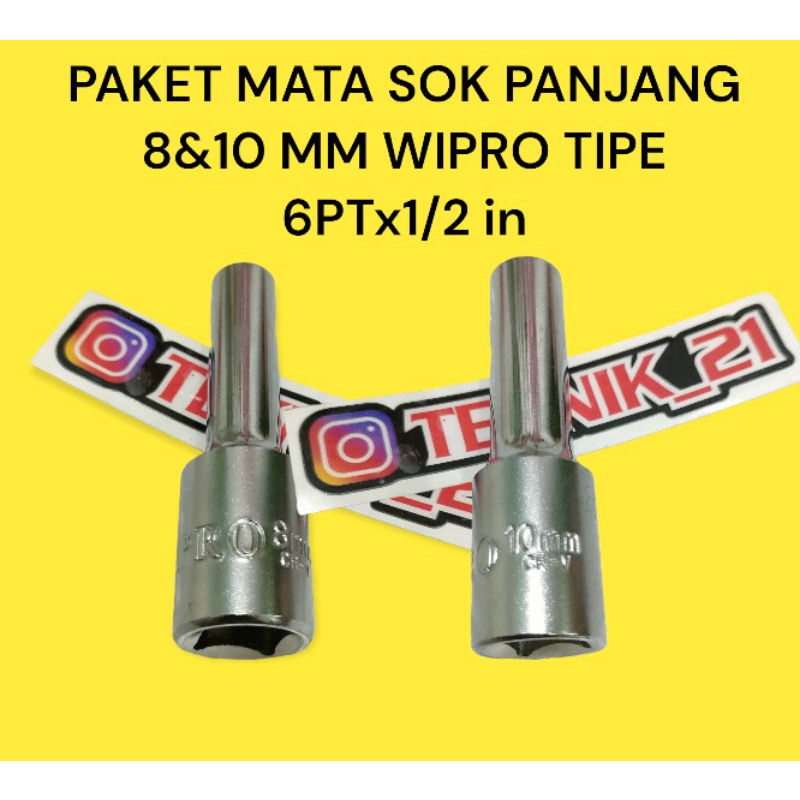 MATA SOK PANJANG 8 DAN 10 WIPRO 6PT DEEP SOK WIPRO PANJANG 8 10 MM