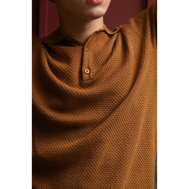 KAOS POLO PREPP STUDIO POLO HOVE LIGHT BROWN - S